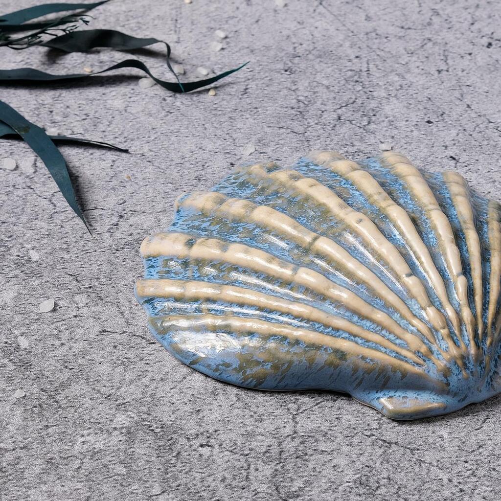 Блюдо для подачи 13*12,5 см h3 см Shell Northern Blue Frutti di Mare P.L. [1]