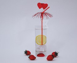 Трубочки кокт. 0,5*24 см. Сердца 50 шт/уп. /1/50/ 