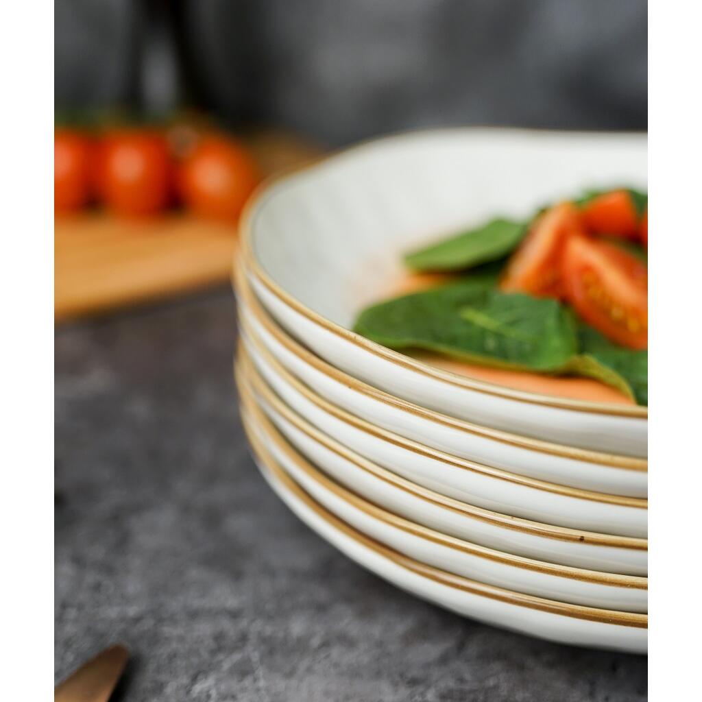 Салатник  450 мл d 21,5 см h3,8 см оранжевый фарфор "The Sun Eco" P.L. Proff Cuisine [6]