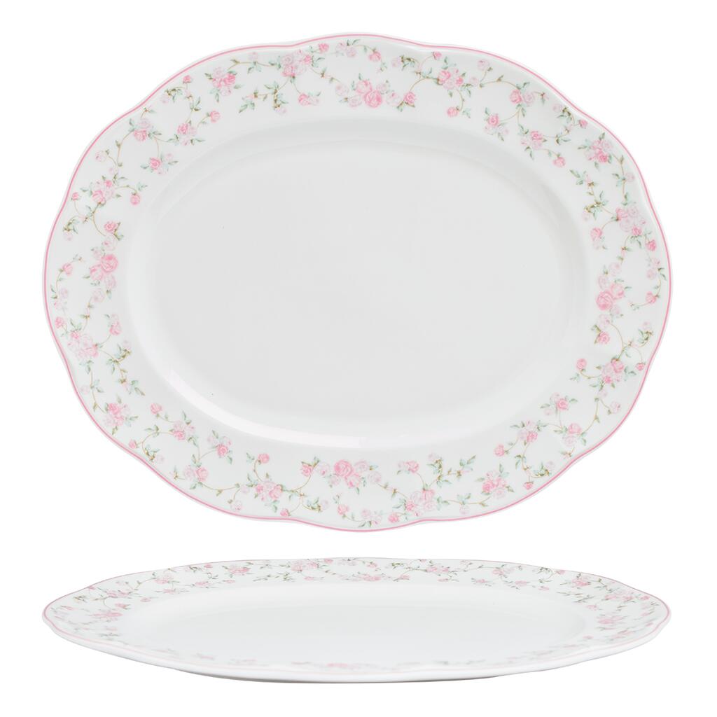 Блюдо овальное 34*27 cм h2,5 см La Vie En Rose Noble [1]