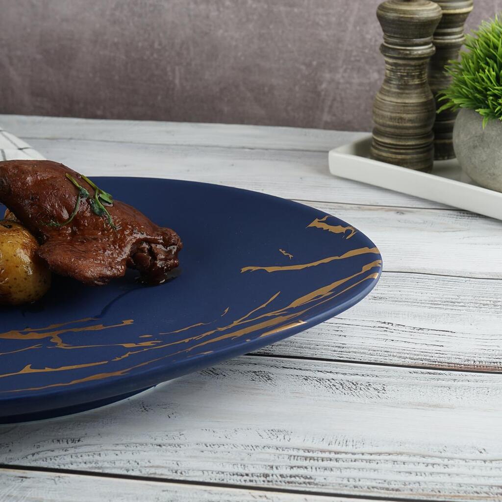 Блюдо для подачи 35*28 см h3,5 см Blue Gold P.L. Proff Cuisine [1]