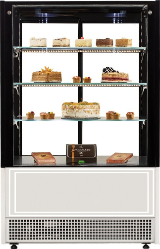 Витрина Cryspi Elegia Quadro К 850Д R290 (ЕL.2.G9005мат.A9005мат.B9010 СВЕТЛЫЙ стр.м.P1.PS)