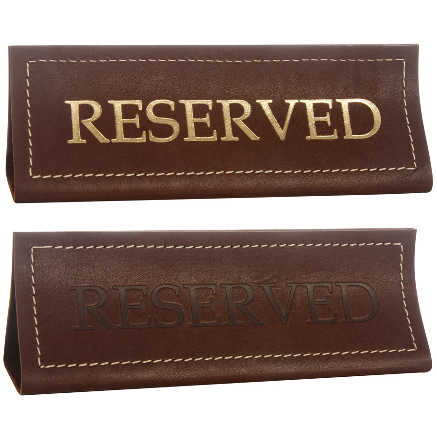 Табличка настольная «Reserved» шора темная