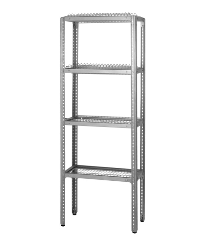 Стеллаж для сушки посуды ССПн - 600х300х1600 "Norma Inox" (сетки "стаканы" - 2 шт. \ сетки "тарелки" - 2 шт. \ без под.)