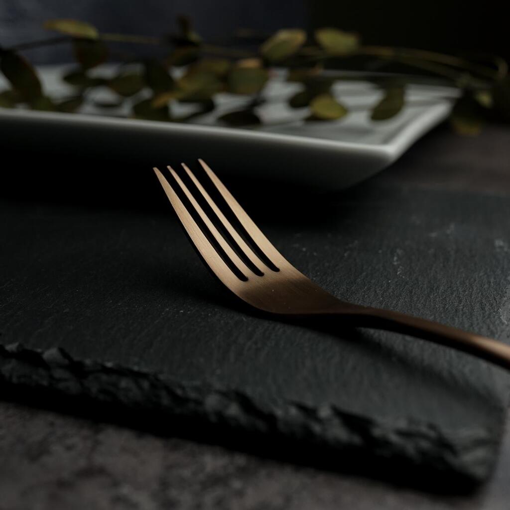 Вилка столовая 21,5 см матовая цвет светлая медь PVD Alessi-Copper P.L. [12]