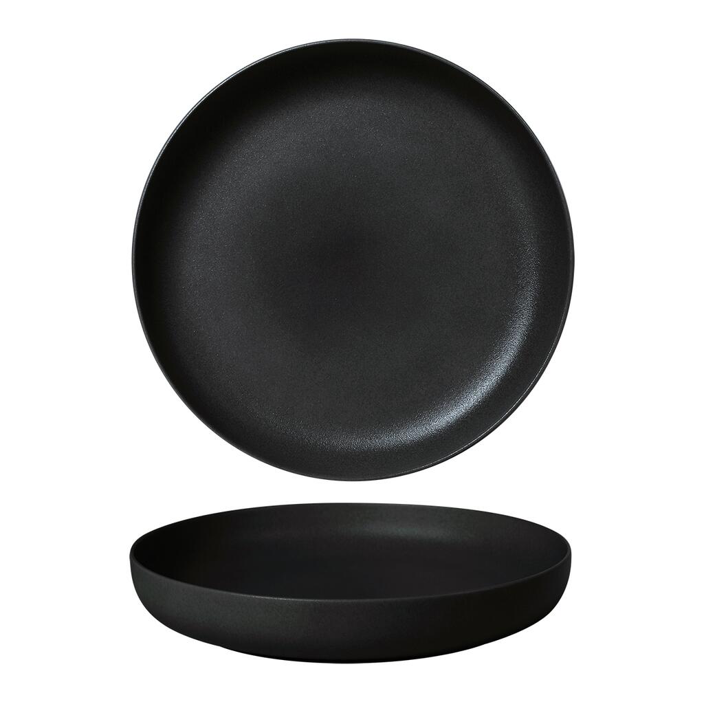 Тарелка с бортом d 25 см h4 см 800 мл Black Sand Noble [6]