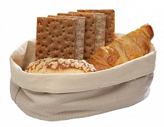 Корзина для хлеба овальная 20х15х7 см. хлопок, бежевая APS 
