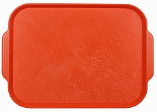 Поднос столовый из полистирола 450х355 мм оранжевый [1730]