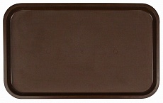 Поднос столовый из полистирола 530х330 мм темно-коричневый [1737]