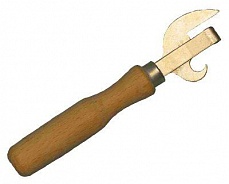 Открывалка для консервных банок с деревянной ручкой 