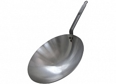 Сковорода Wok d=35,5 см. белая сталь (индукция) De Buyer White steel