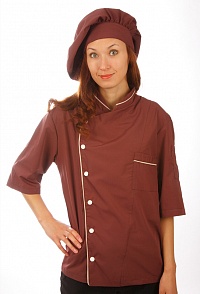 Куртка шеф-повара (диагональ) коричневая [00003]
